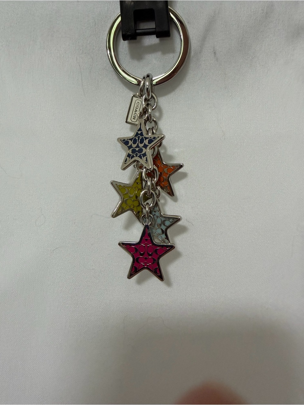 Coach Multicolor Enamel Star Charm Keyring - Picture 5 of 6